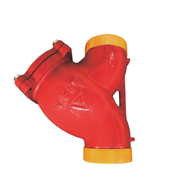 grooved Y strainer fire protection pipeline filter