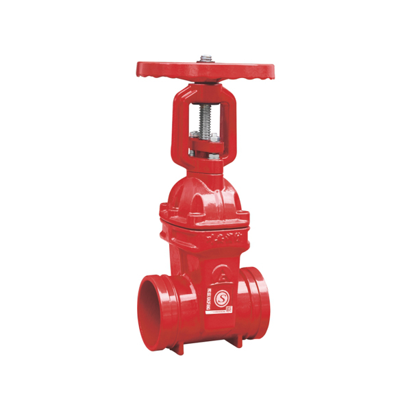 rising stem gate valve grooved end fire protection visual indicator