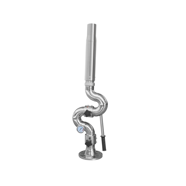 PL handle-operated foam-water dual fire monitor — stainless steel, 24–40 L/s