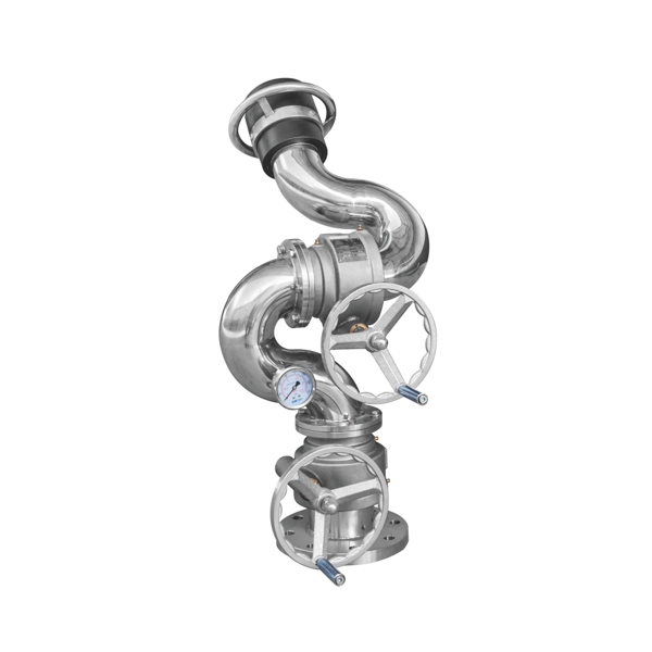 PS turbine-worm water monitor — stainless steel, 50–80 L/s, reach 85 m