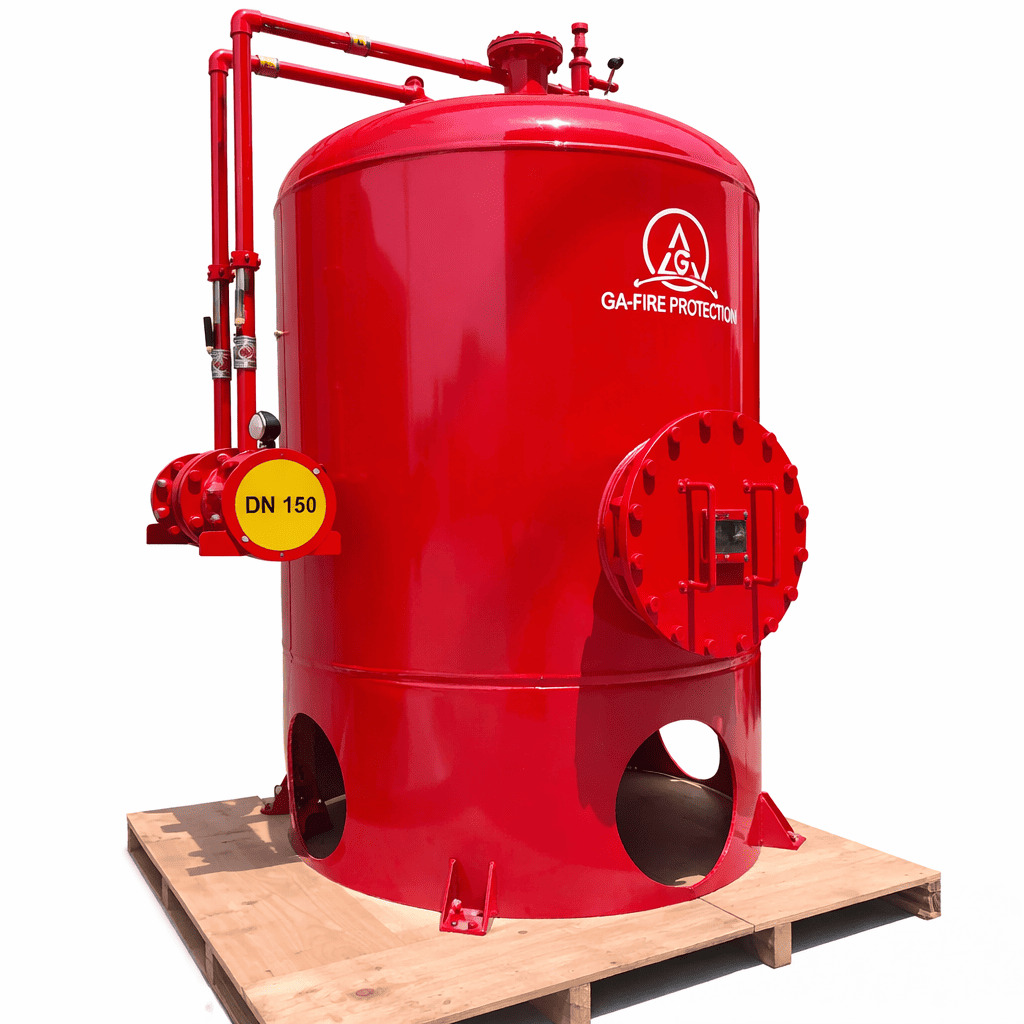 Vertical Foam Bladder Tank PHY Series — compact floor footprint pressure proportioning device for fire suppression systems