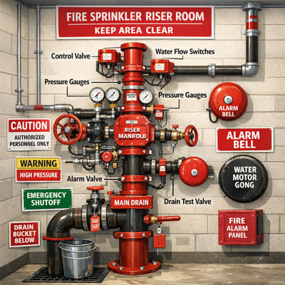 Fire-Sprinkler-Riser-Room-Design-Components-Best-Practices-CA-Fire