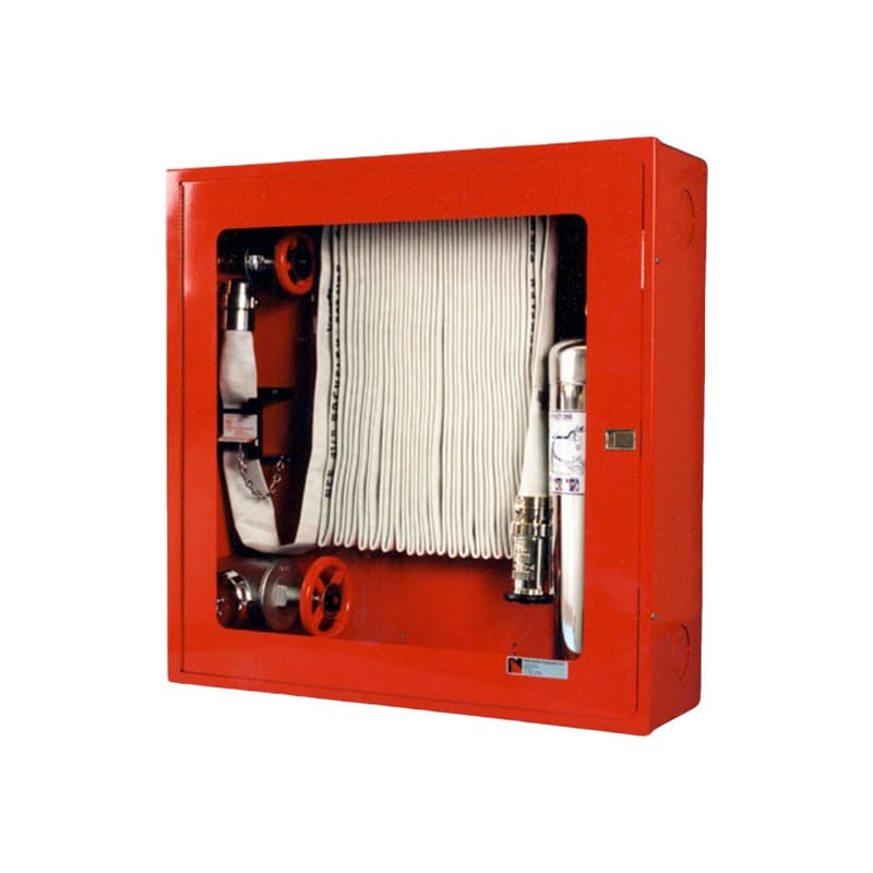 Recessed flush mount fire hose cabinet for drywall installation
