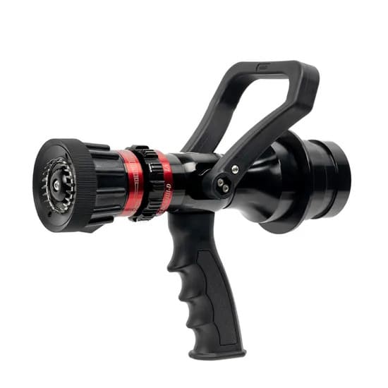Adjustable flow rate fire hose nozzle pistol grip QLD series