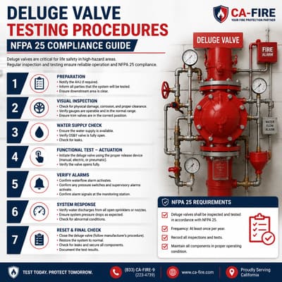 Deluge Valve Testing Procedures NFPA 25 Compliance Guide CA FIRE