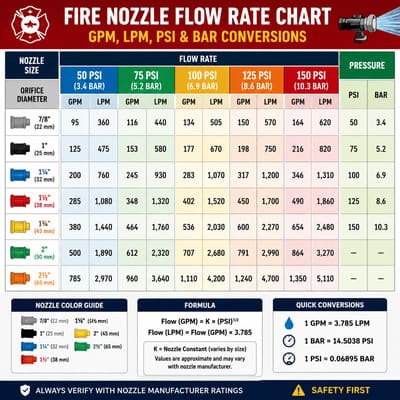 Fire-Nozzle-Flow-Rate-Chart-—-GPM-LPM-PSI-Bar-Conversions