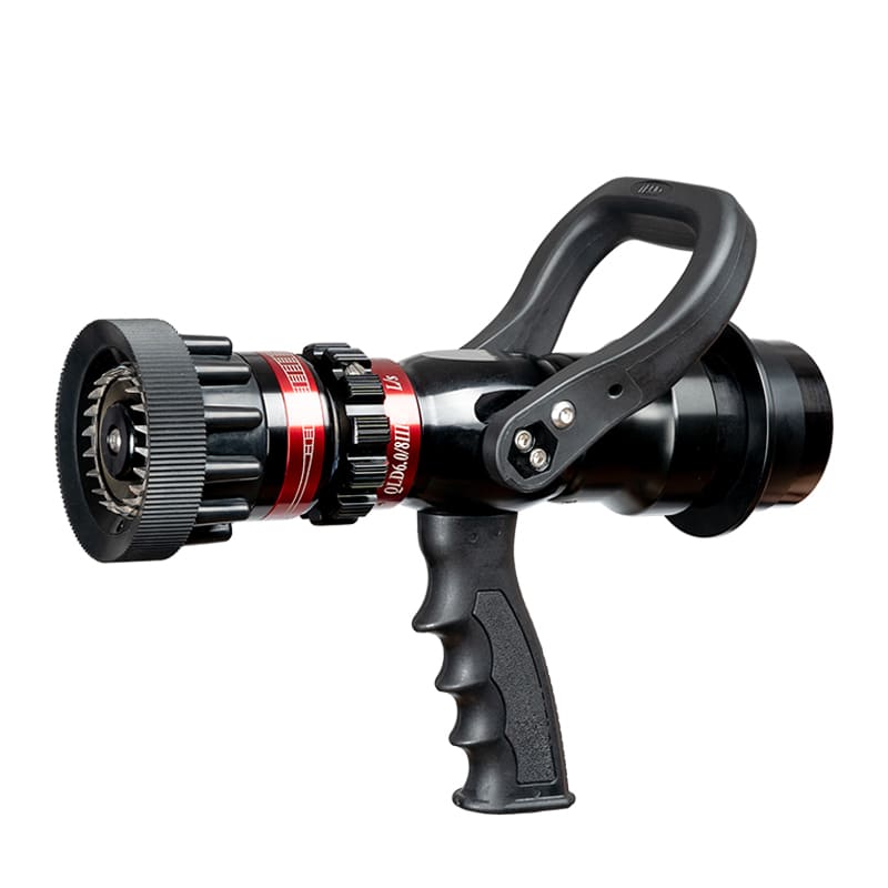 Foldable multi-functional fire nozzle with foam sleeve and optional tips