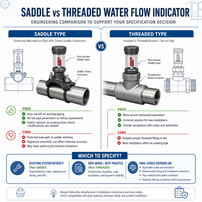 Saddle-vs-Threaded-Water-Flow-Indicator-Which-to-Specify