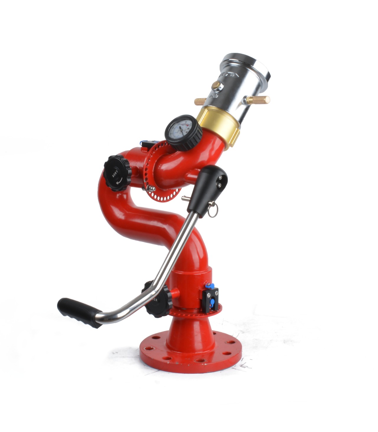 TFS manual tiller control fire monitor water cannon stainless steel